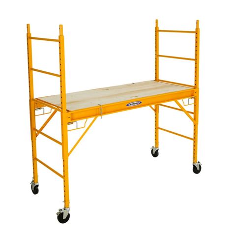 Scaffolding provides an above-ground platform to support you and your supplies while you work. . Scaffolding lowes